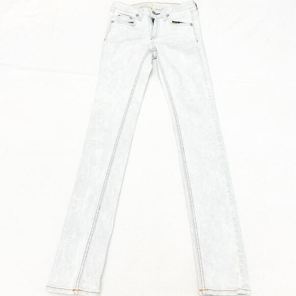 Rag & Bone Skinny Denim Jeans Light Wash Bleach Out Color Size 26 - Picture 2 of 9